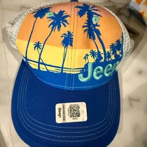 Jeep Blue and Orange Trucker Hat